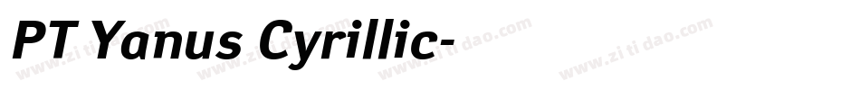 PT Yanus Cyrillic字体转换